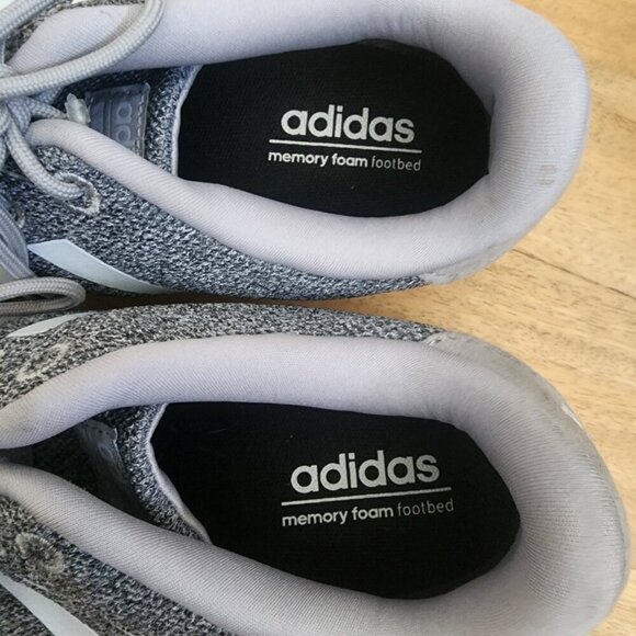 Adidas Womens Cloudfoam QT Racer Running Shoes Sneakers FX3427 Gray White Size 9 - Picture 10 of 13